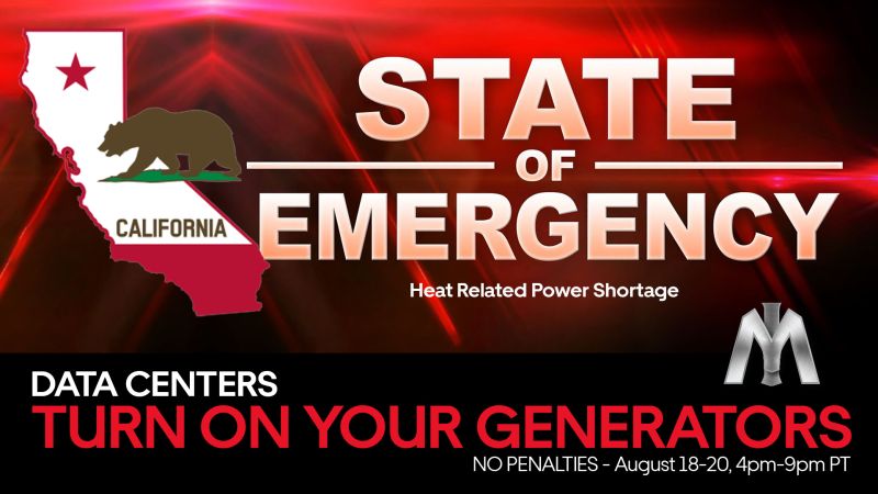 A graphic shared by Infrastructure Masons on LinkedIn during a recent California power emergency.