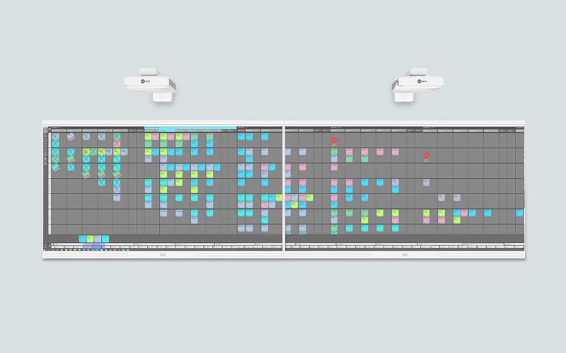 Nialli Launches Nialli Visual Planner to Simplify Digital Transformation of Lean Construction Processes 1 Nialli Visual Planner on Nureva Wall