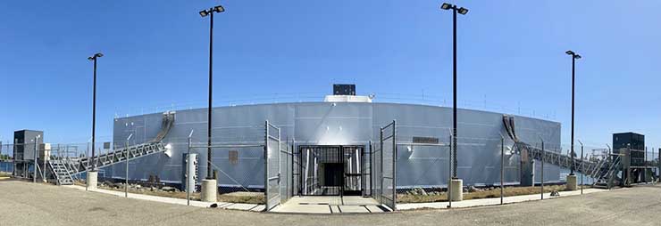 The entrance to the Nautilus Data Technologies facility in Stockton. (Photo: Nautilus Data)