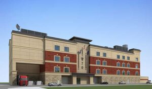 An illustration of the newest building on the Indy Telcom Center campus, which is being acquired by Netrality. (Image: Indy Telcom Center)