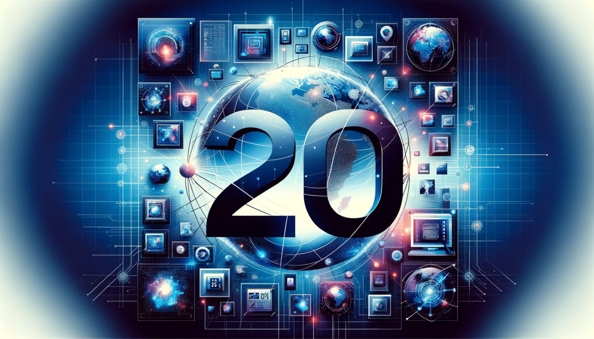 The biggest 20 domain name registrars across all ICANN-TLDs